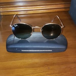 RayBan round metal sun glasses